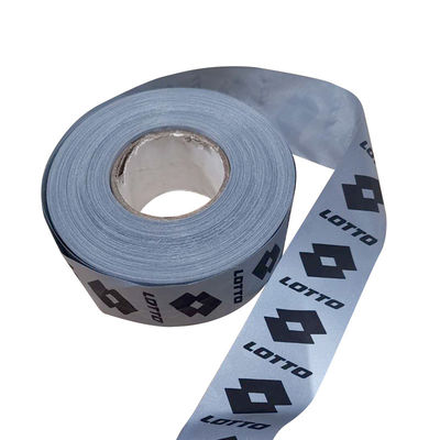 Grey Silver Green Reflective Elastic Tape For Clothing Vests Sewable Hi Vis Polyester Stripe