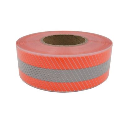 fluorescent safety tape fabric stripes Vinyl Textile Reflective Transfer Film Segmented Orange Yellow