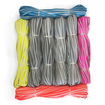 Fabric Tape Sew On Reflective Piping Edging Braid Trim For Safety Clothing