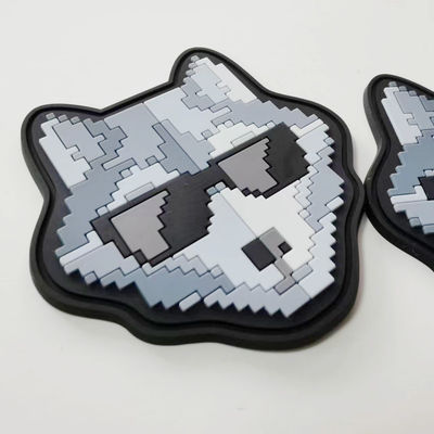Heat Transfer Silicone Label Silicone Rubber Tag Badge Multicolor Cartoon Pattern ENISO20471