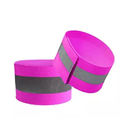 Custom Reflective Armbands For Walking Cycling Runners Green Adjustable Strips Elastic Jogging