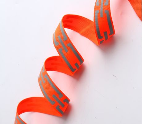 Double Sided Intercolored Reflective Silk Webbing Custom Printed Nylon Belt Webbing Strap