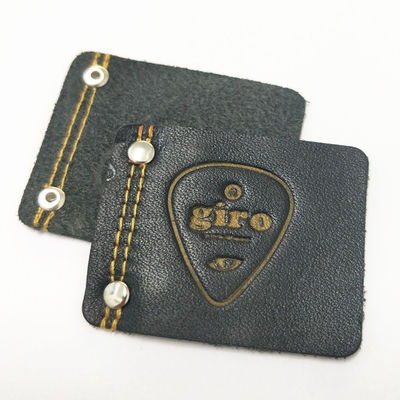 Embossed Custom Leather Clothing Labels  Patch For Jeans