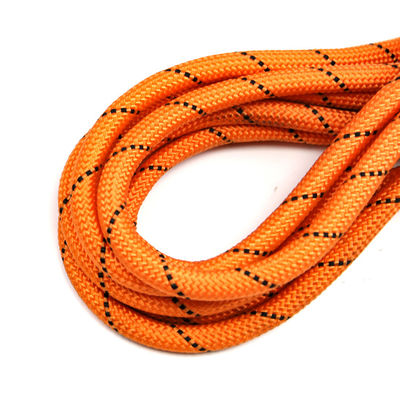 Poly Black Orange Black Reflective Rope Shoelaces 3/8