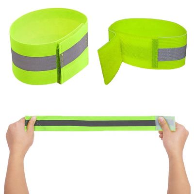 Fluorescent Orange Reflective Armbands For Running Tape Elastic Bands Leg Bind Green Safety Running Ankle