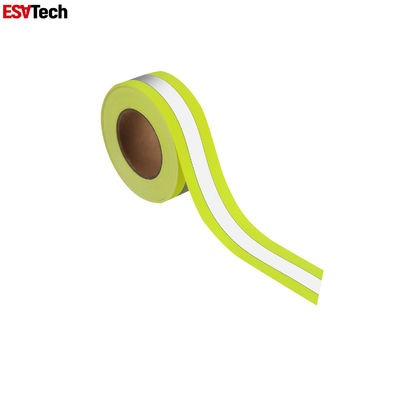 Sew On Fluorescent Reflective Tape Strips For Clothing Flame Resistant Tape