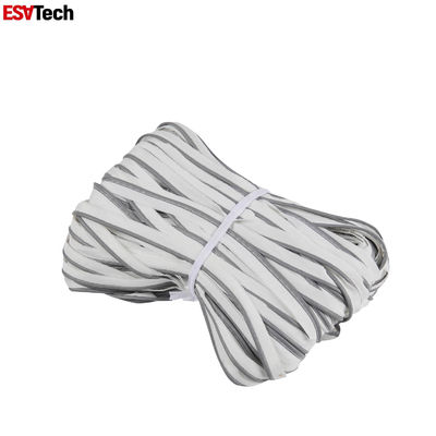1cm Polyester Silver Reflective Piping With Cotton Rope Sew On Strip