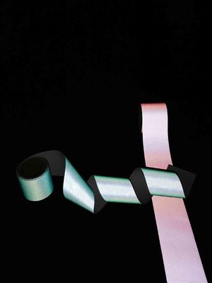 50mm 150mm 100mm Colored Reflective Fabrics For Clothing Polyester Reflective Tape For Garments