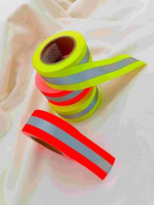  Yellow or Orange red  Reflective Tape For Clothing Fire Retardant Reflective Fabric2 EN 20471