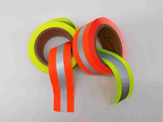 Orange Reflective Fabric Tape Material Polyurethane Plastic Strips TPU Nylon Plastic Coated