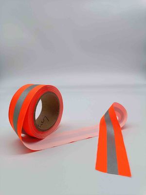 Sew On Reflective Ribbon Tape Webbing Silver White Orange