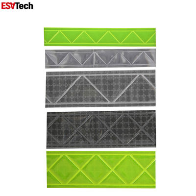 High Frequency Welded Prismatic PVC Reflective Tape For Sew On Garment