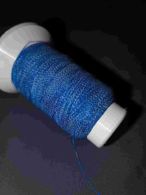 Sewing Blue Light Reflective Thread Knitting Yarn Used In T-Shirt Logo Clothing