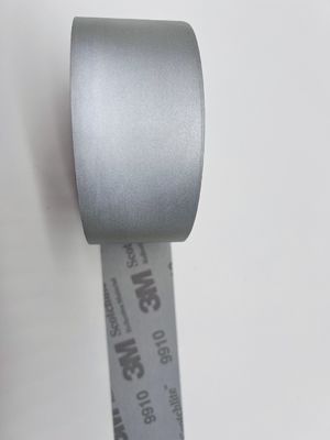  8912 Silver Reflective Fabric 65%Poly / 35%Cotton Fabric For Safety Garments Bags Knit T-Shirts