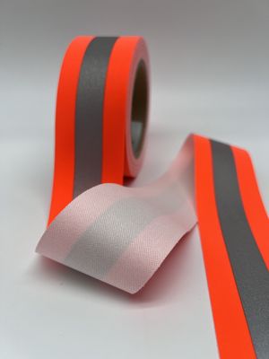 Red Silver Color Hi Vis Flame Retardant Reflective Strip 2.5cm 5cm 7.5cm Reflective Tape