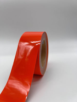 Red Heat Transfer Reflective Stripe 5cm Width For Fashion Wear, Sports Wear