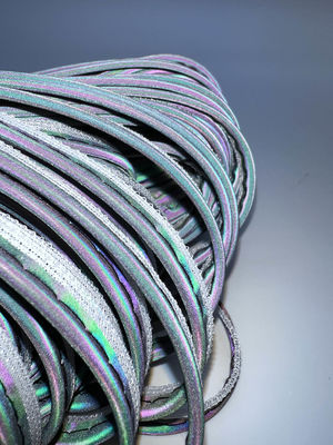 Colorful Reflective Piping Fabric Strip Easy To Apply Sew On To Clothes Bage