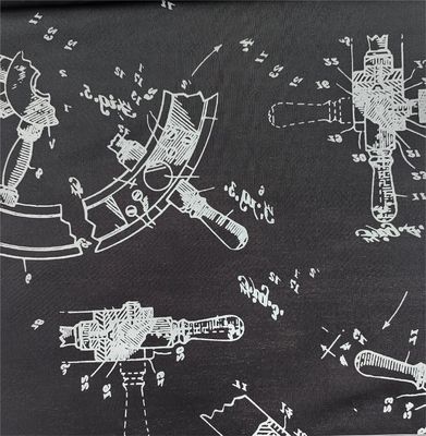 Bright Silver Gear 50D Mechanical Bullet fabric (Black)